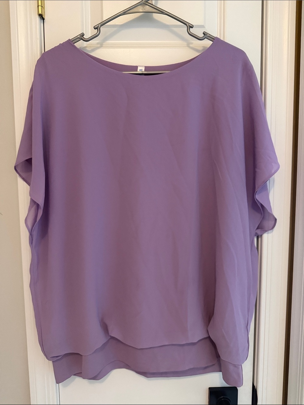 Women’s Layered Chiffon Blouse in Lilac